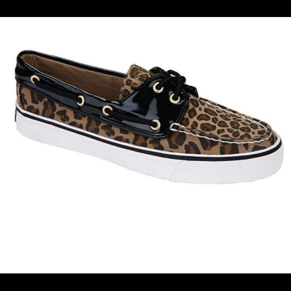 Cheetah Print Sperry Boat Shoes 7.5 - Picture 1 of 6